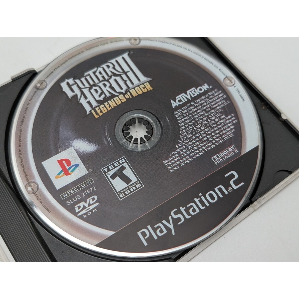 Guitar Hero III 3: Legends of Rock PS2 Disc Only, Clean/Tested/Working - Picture 2 of 2